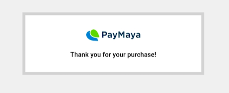 PayMaya successful page